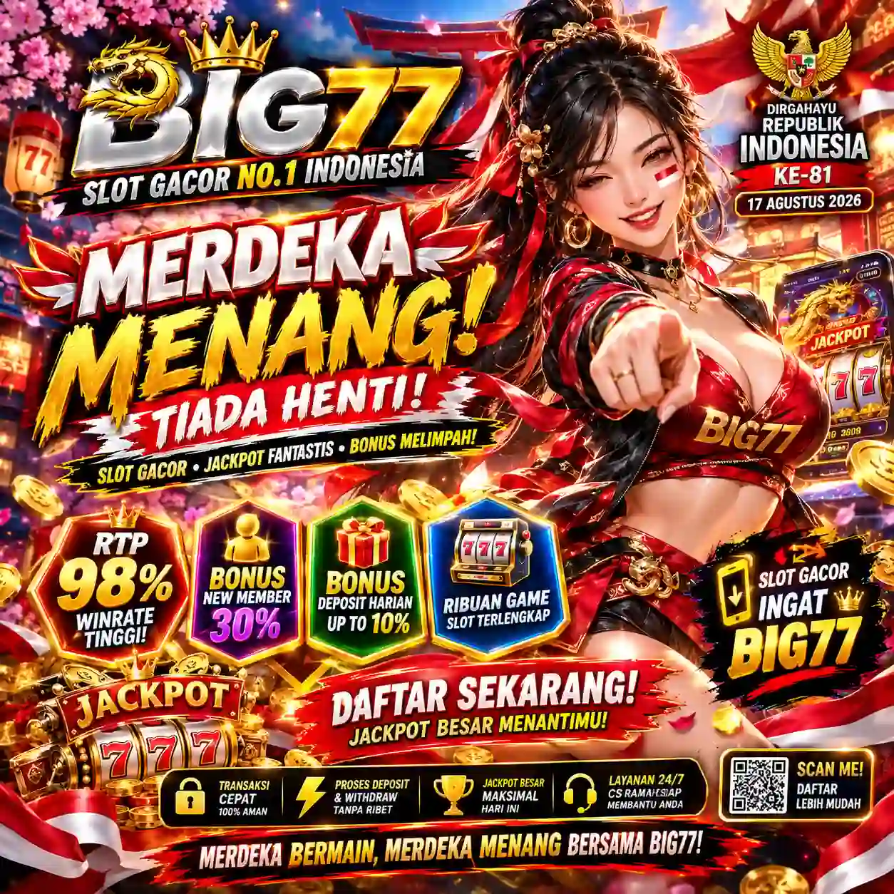 BIG77: Main Keseruan Link Slot Gacor Hari Ini Situs Gampang Menang Mania Besar